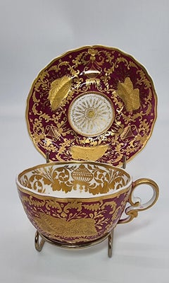 An exquisite and rare early 19th century Spode cabinet cup and saucer circa 1830