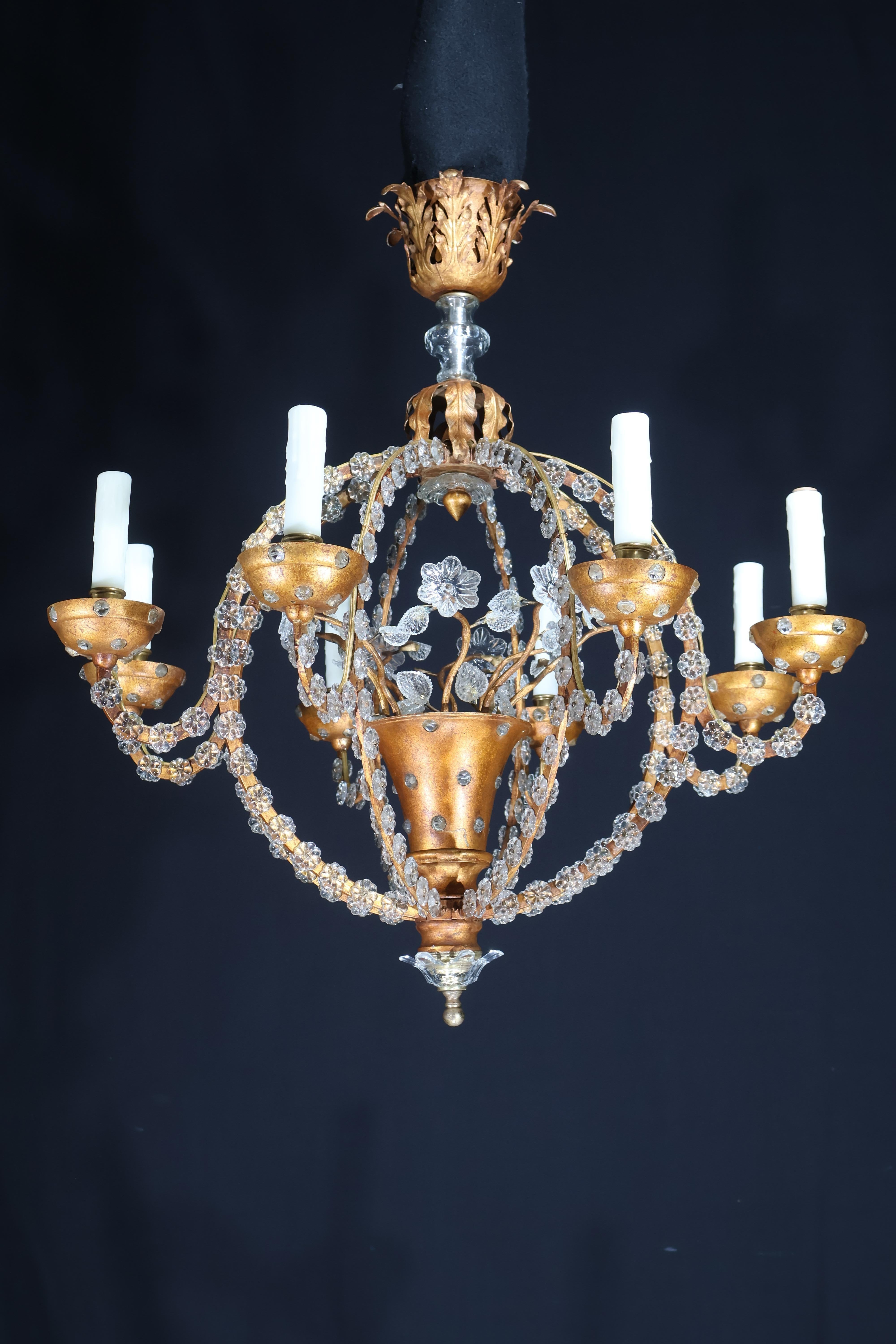Uno squisito lampadario Art Déco in vendita 9