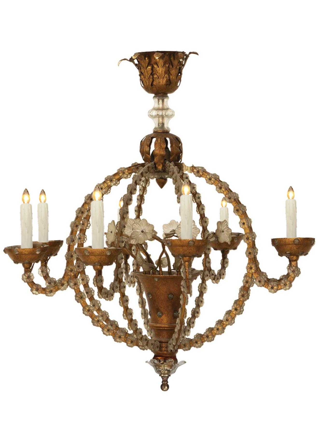 Francese Uno squisito lampadario Art Déco in vendita