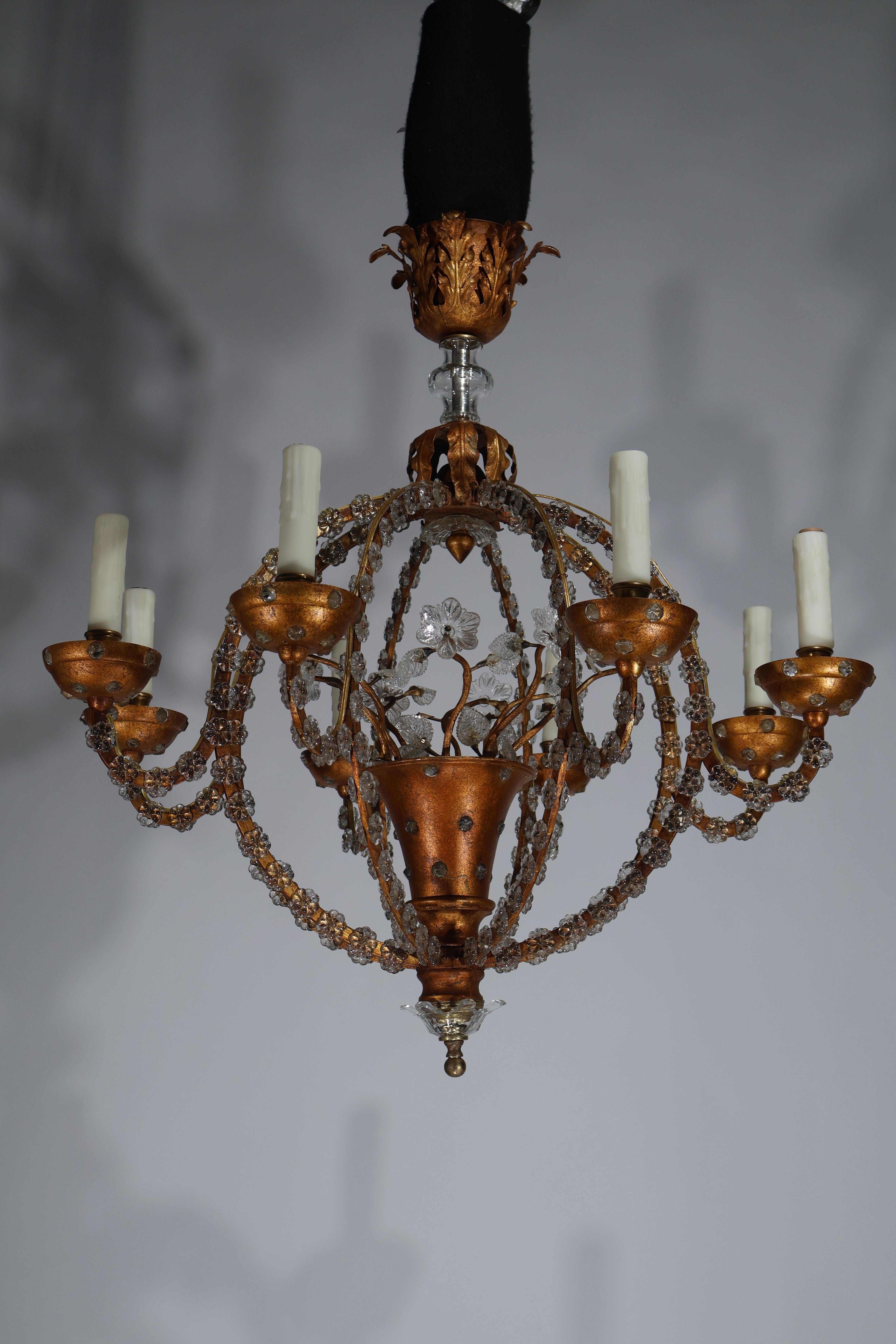 Uno squisito lampadario Art Déco in vendita 2