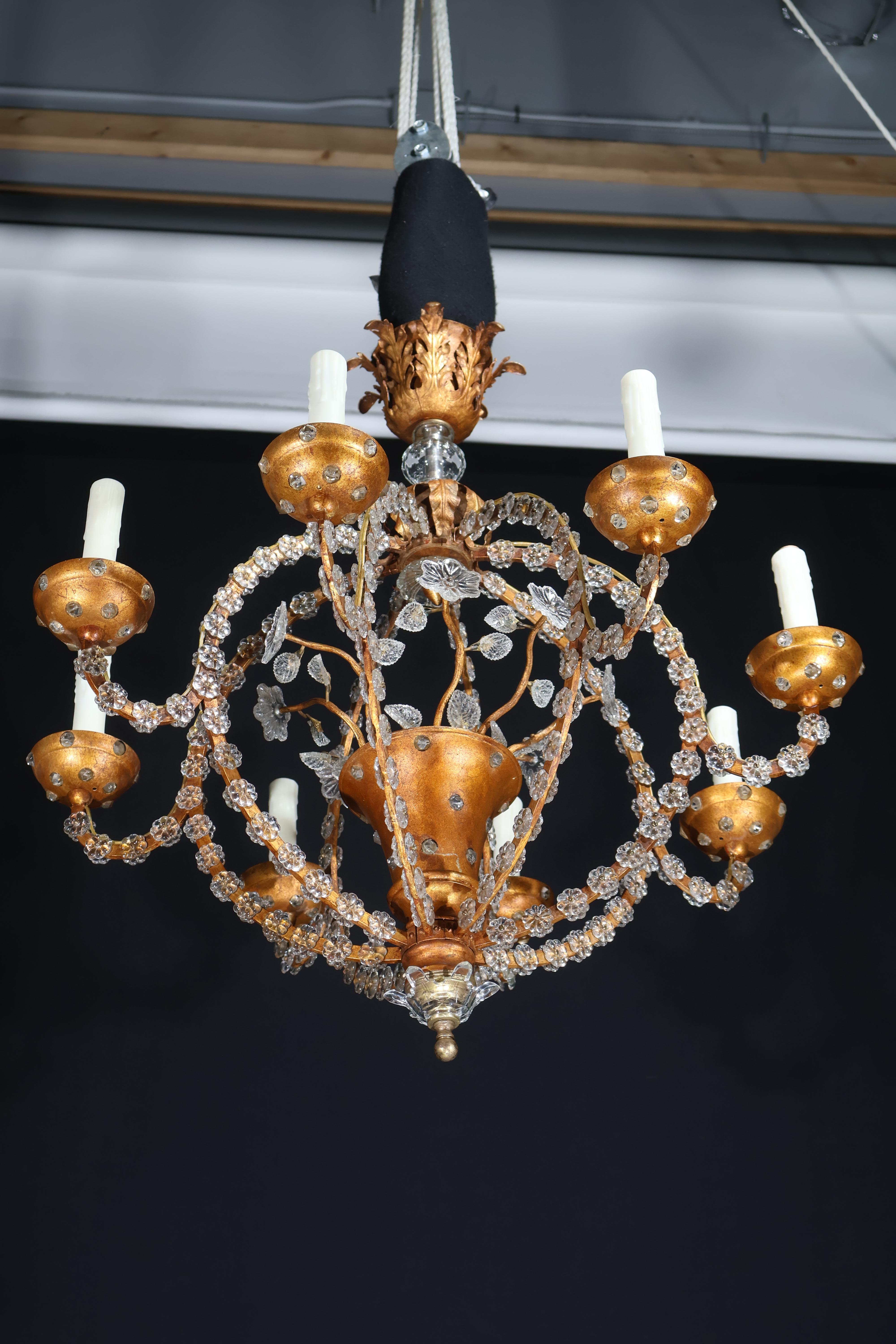 Uno squisito lampadario Art Déco in vendita 3