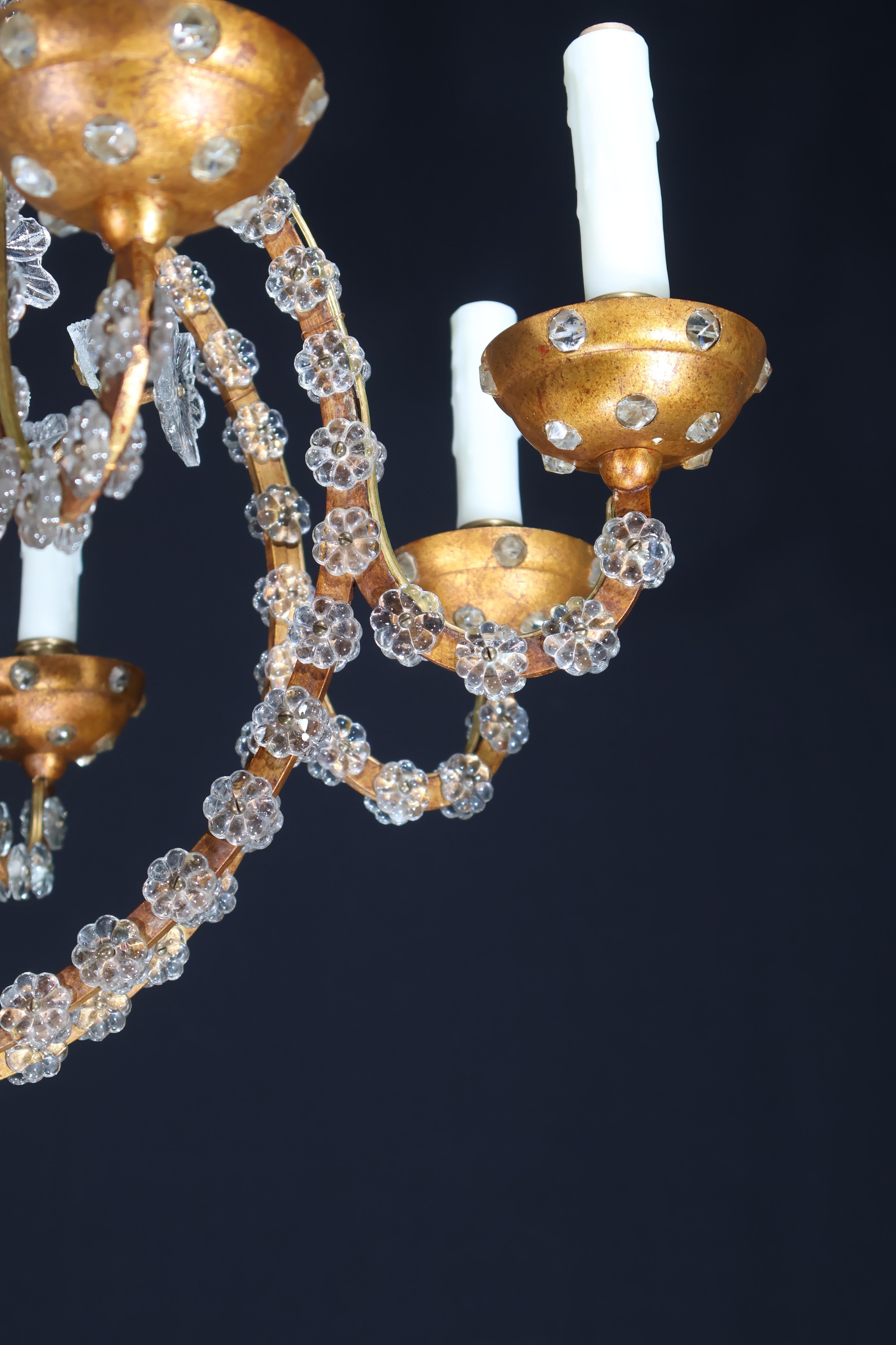 Uno squisito lampadario Art Déco in vendita 4