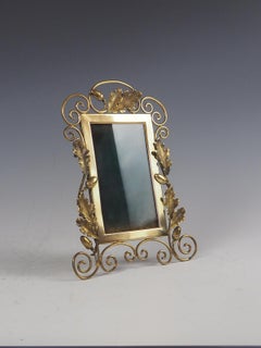 Exquisite Art Nouveau 19th Century Brass Photo Frame “Acorn” Design