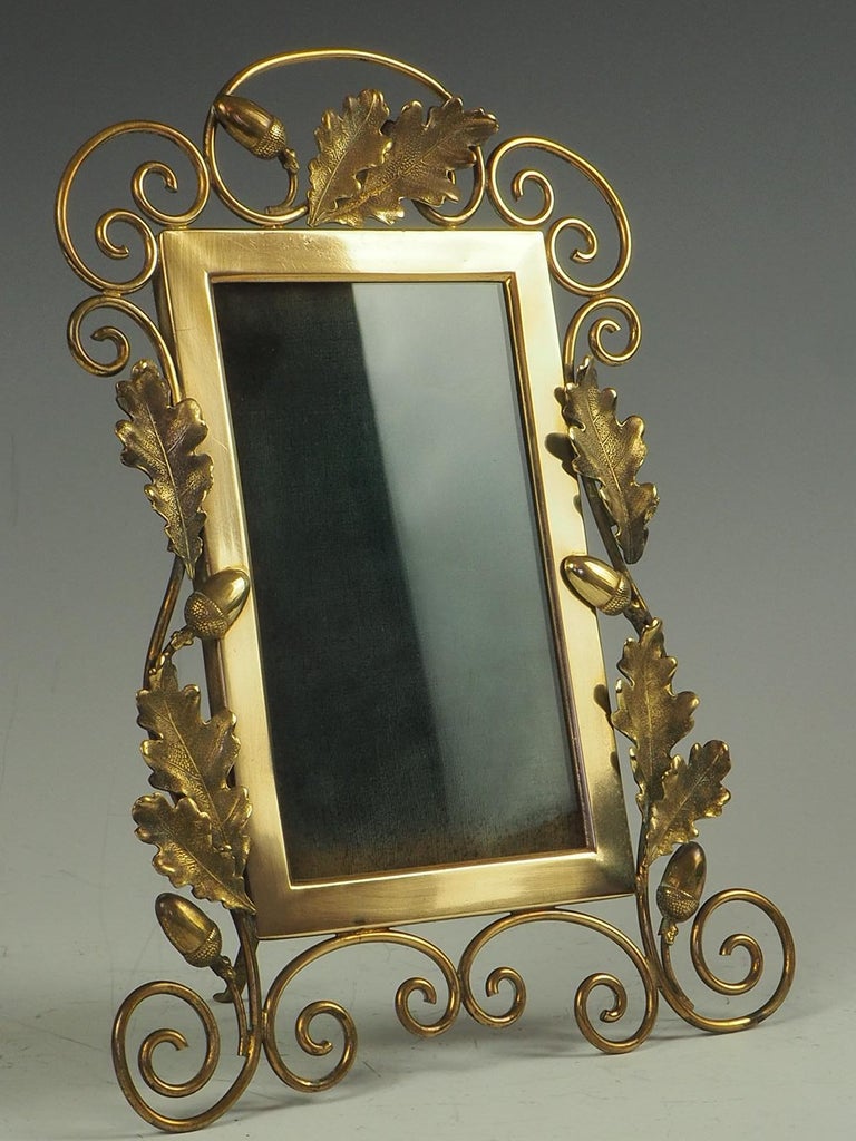 Exquisite Art Nouveau 19th Century Brass Photo Frame “Acorn” Design For ...