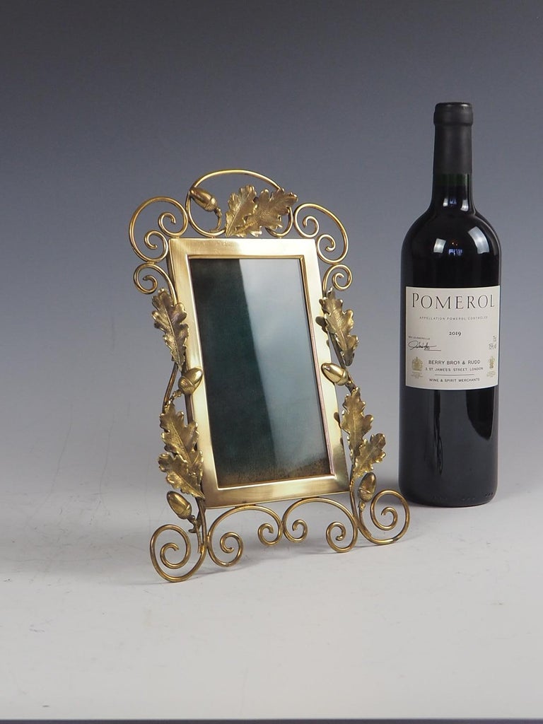 Exquisite Art Nouveau 19th Century Brass Photo Frame “Acorn” Design For ...
