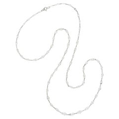 An exquisite briolette-cut diamond spectacle chain necklace