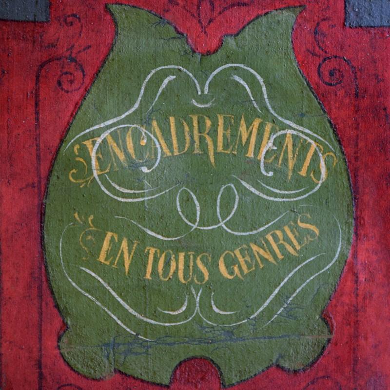 Exquisite Early 20th Century French Hand Lettering Trade Sign For Sale 9