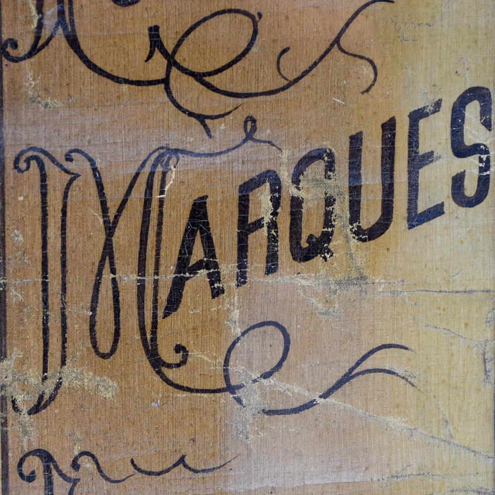 Victorian Exquisite Early 20th Century French Hand Lettering Trade Sign For Sale