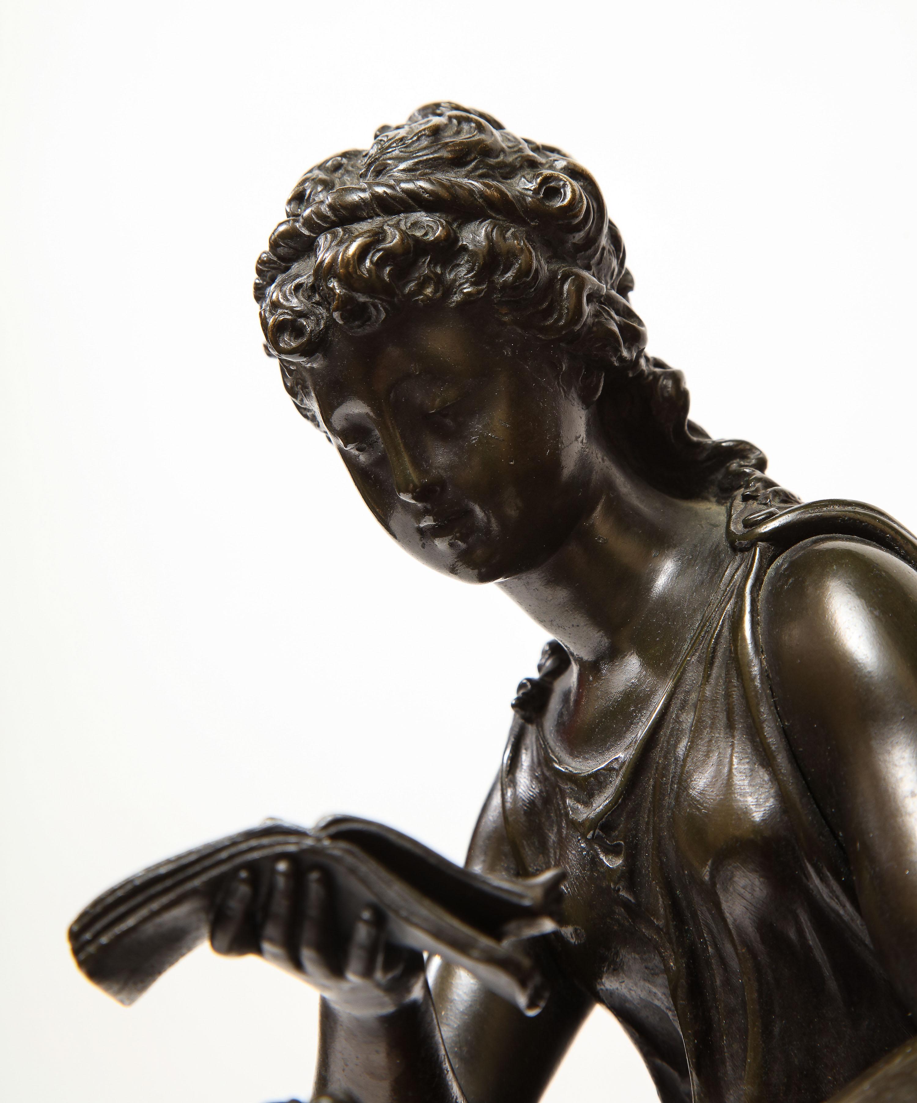 19th Century Exquisite French Bronze, Rouge Marble, and Sèvres Style Porcelain Sculpture