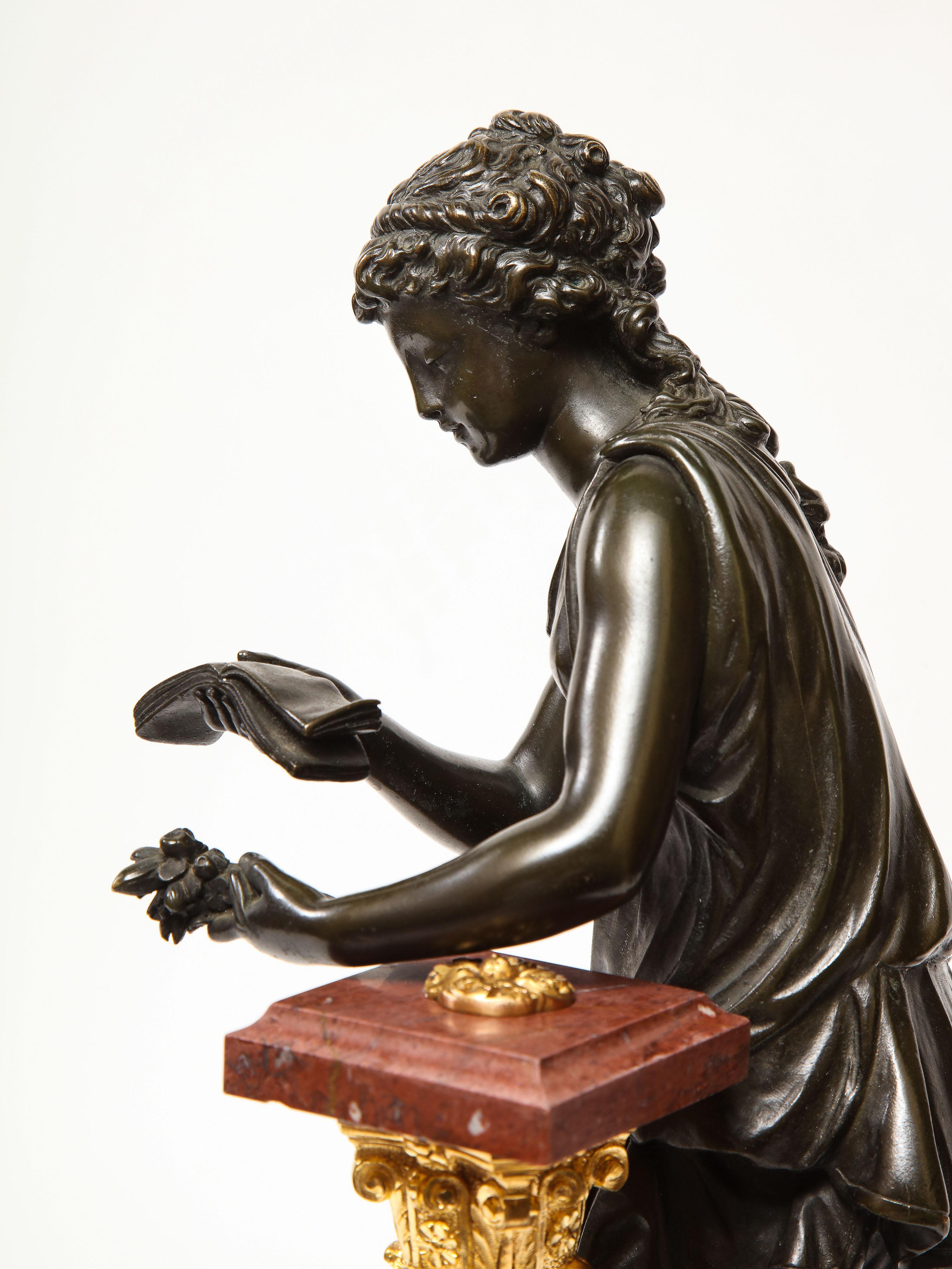 Exquisite French Bronze, Rouge Marble, and Sèvres Style Porcelain Sculpture 4