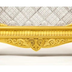 An Exquisite French Empire Ormolu and Cut-Crystal Clock, C. 1815