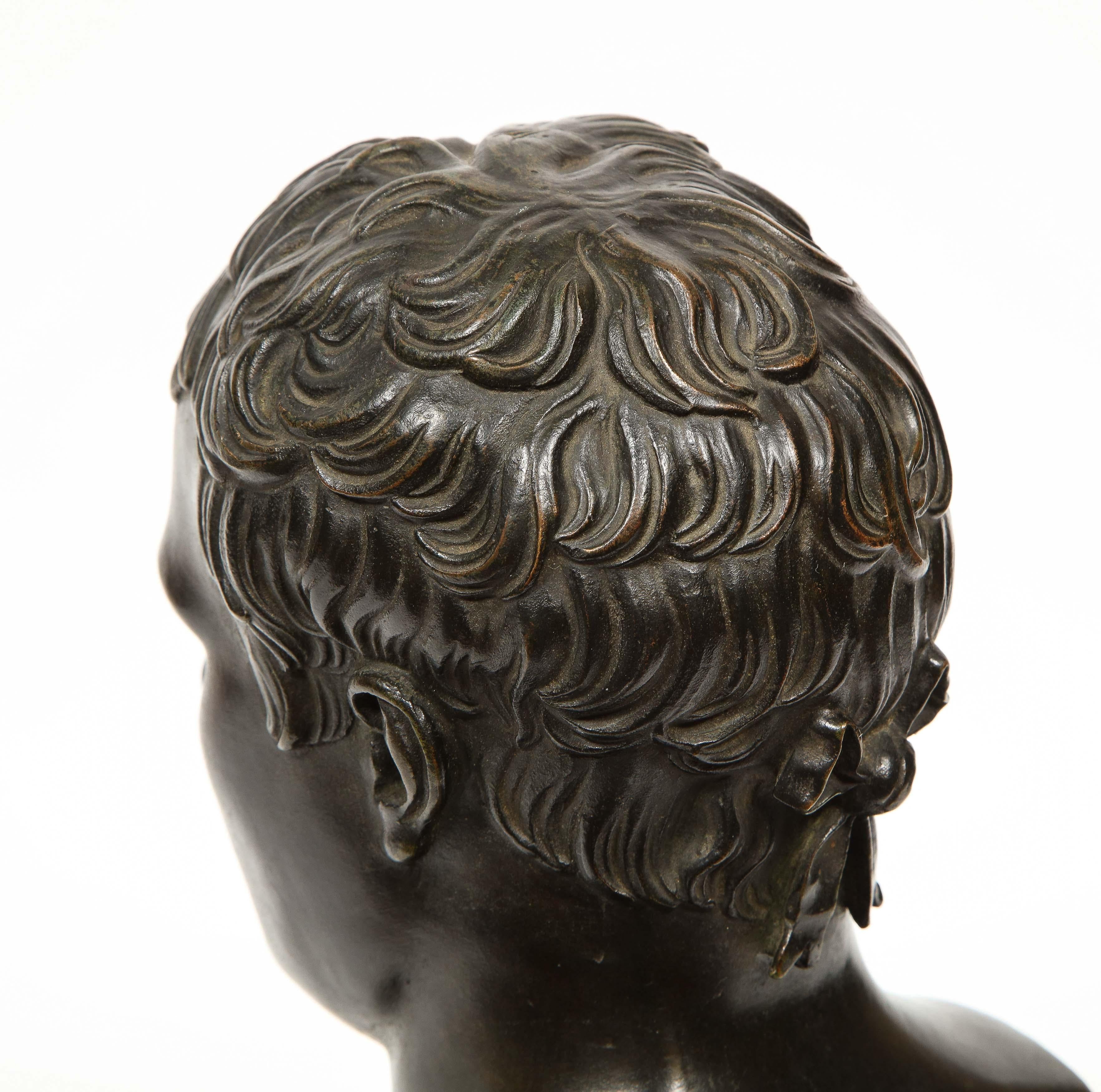 Exquisite French Patinated Bronze Bust of Emperor Napoleon I, after Canova 7