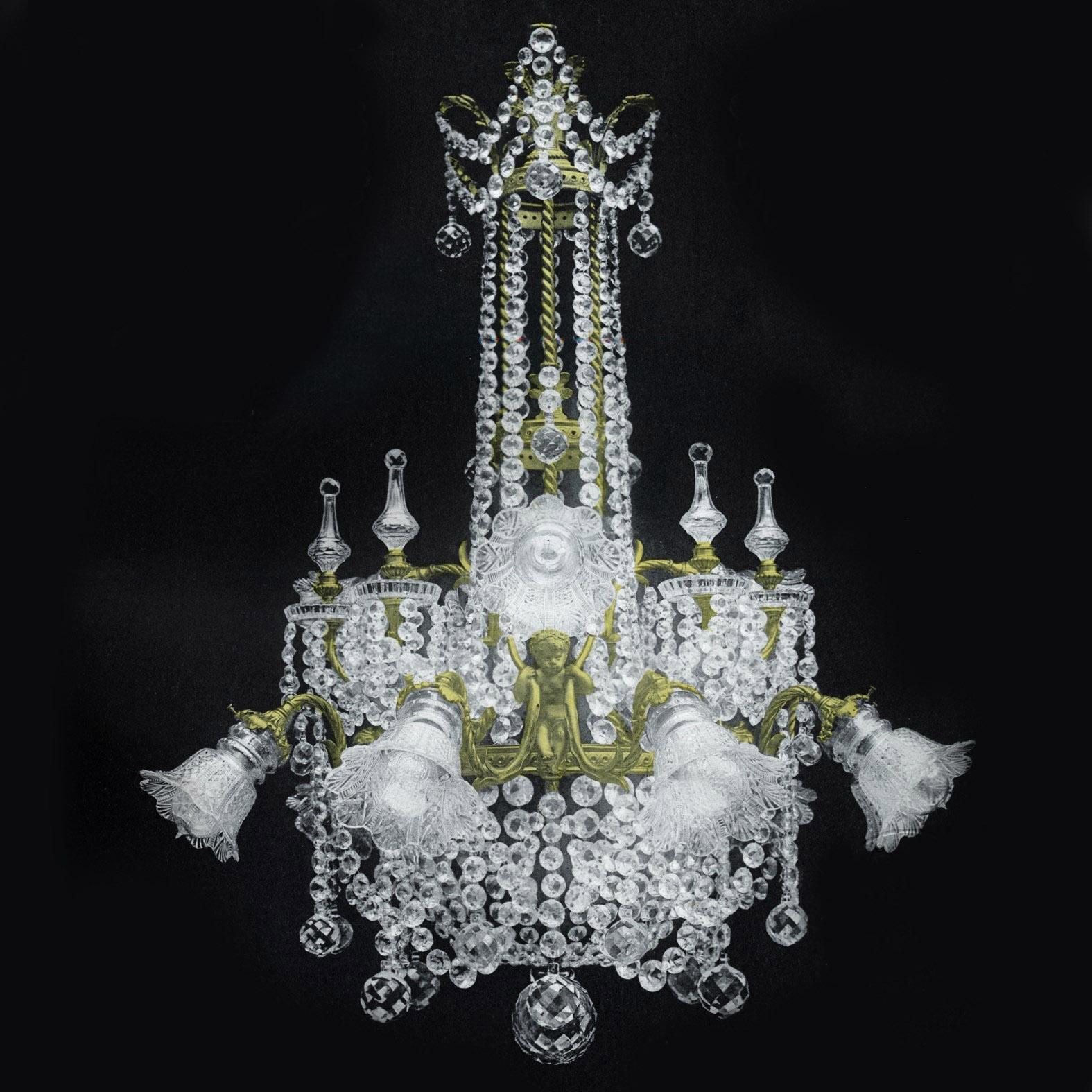 Exquisite Late 19th Century Gilt Bronze and Crystal Chandelier by Baccarat For Sale 5