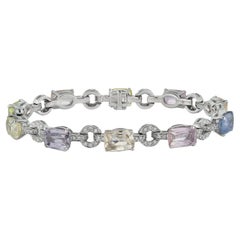 An Exquisite multicoloured Sapphire And Diamond Bracelet