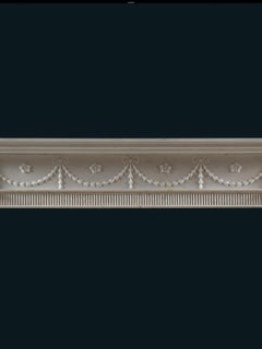 An Exquisite Neoclassical Chimneypiece in White Statuary Marble