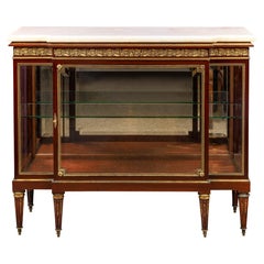 Exquisite Quality French Ormolu-Mounted Vitrine Commode Cabinet, C. 1880