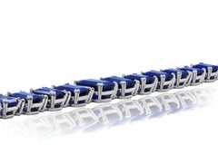 Exquisite Sapphire and Diamond Bracelet by Diana M. Jewels