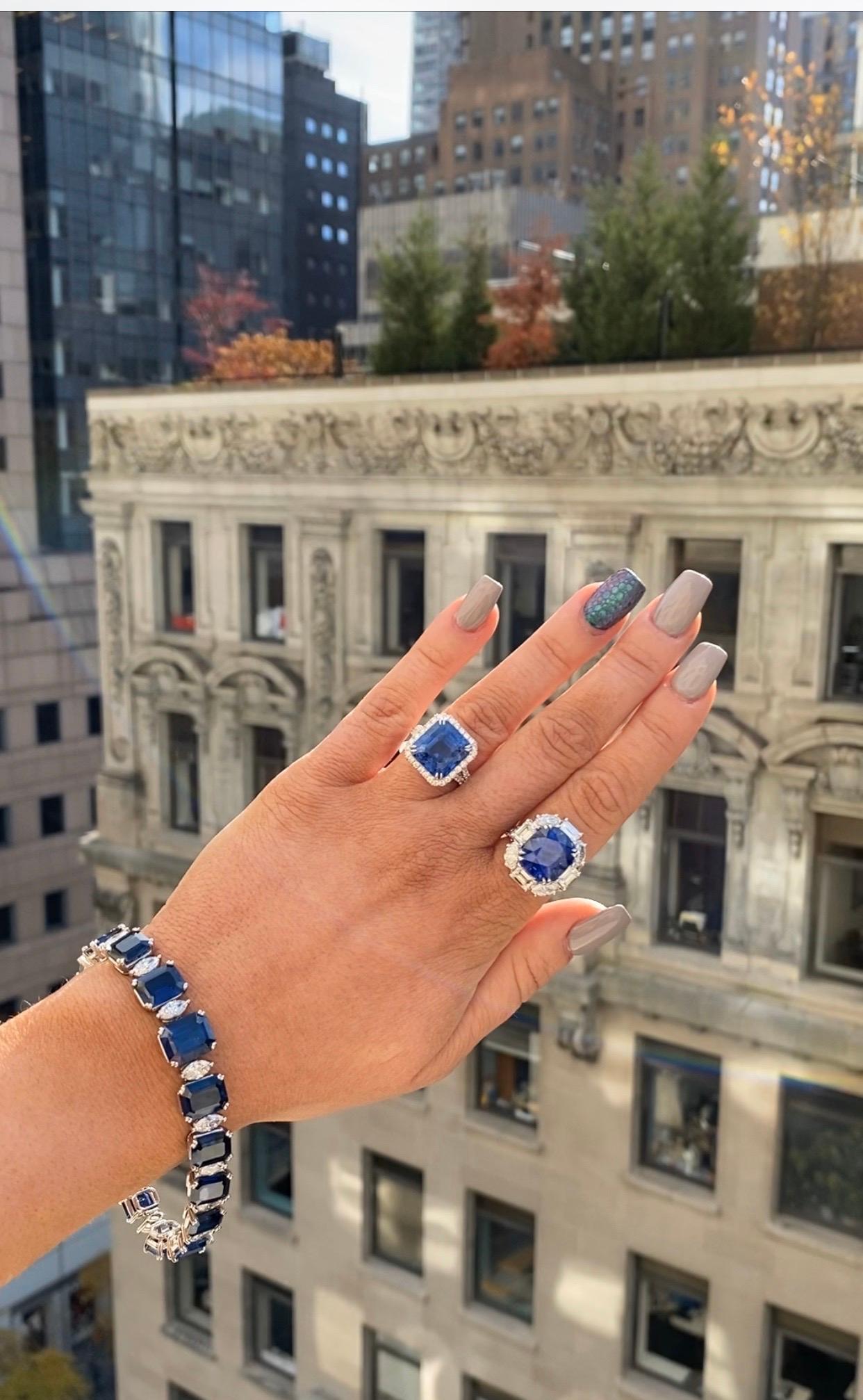 Exquisites Saphir- und Diamantarmband von Diana M. Jewels im Zustand „Neu“ im Angebot in New York, NY