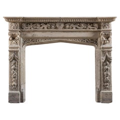 An Exquisite Seventeenth Century Painswick Stone Chimneypiece