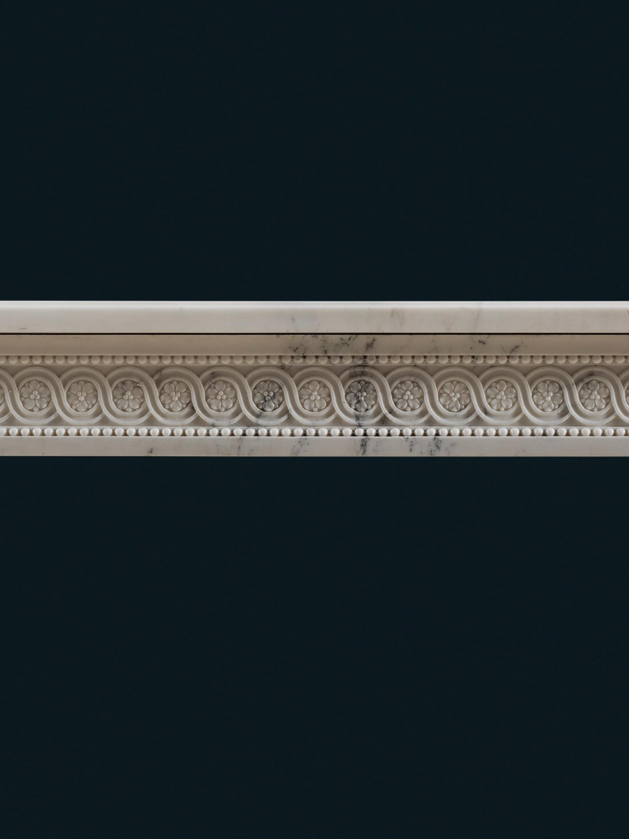 An Exquisitely Executed Louis XVI Style Chimneypiece For Sale 1