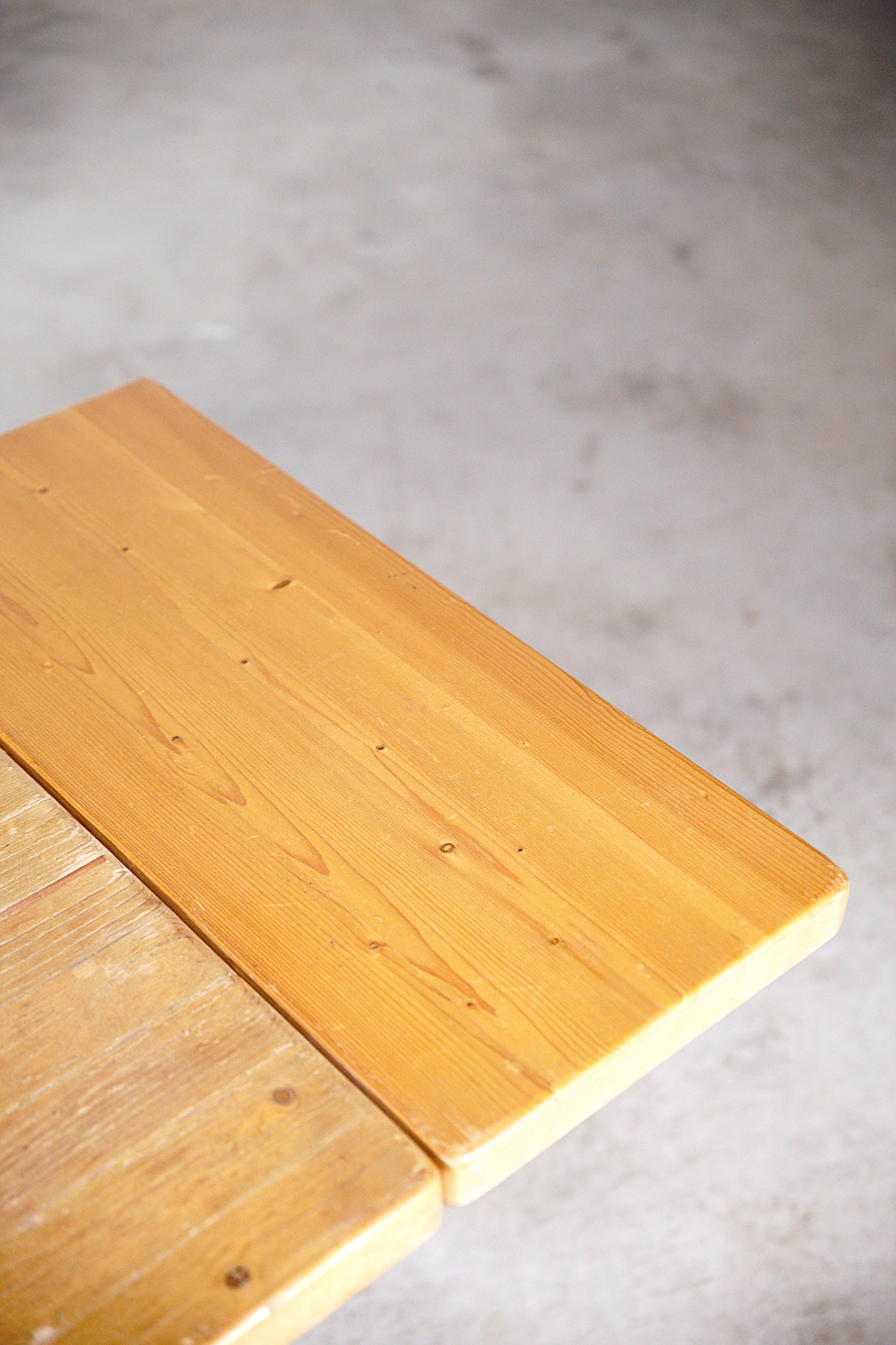 An Extending Table and Bench by Charlotte Perriand Les Arcs France 1970s For Sale 6