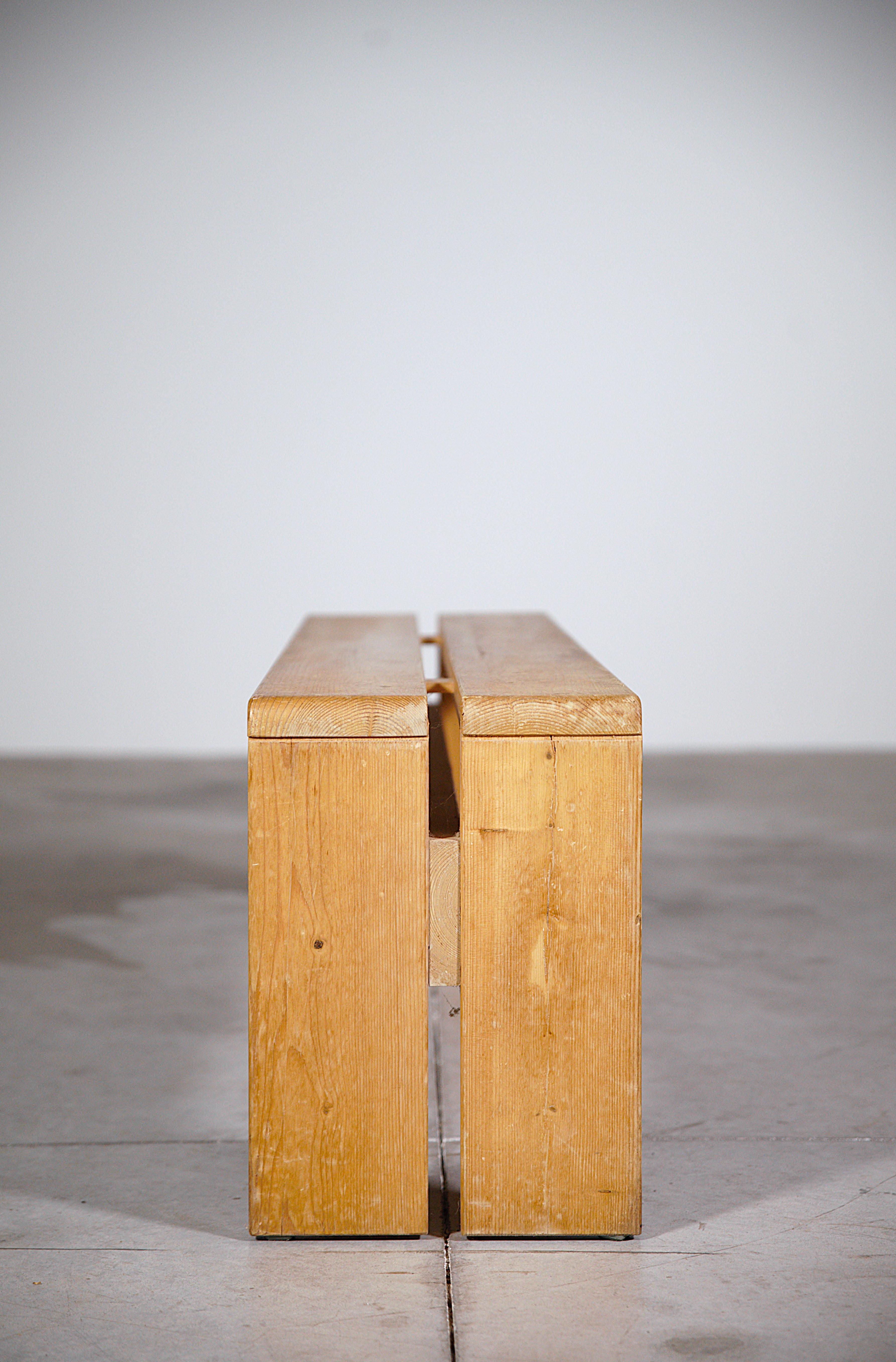 An Extending Table and Bench by Charlotte Perriand Les Arcs France 1970s For Sale 9