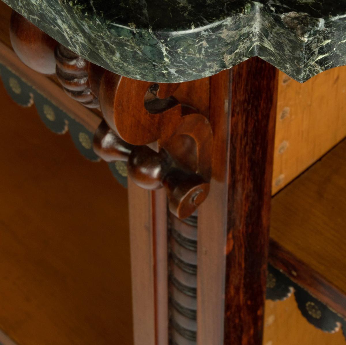 Marble An extensive William IV Goncalo Alves breakfront open book case For Sale