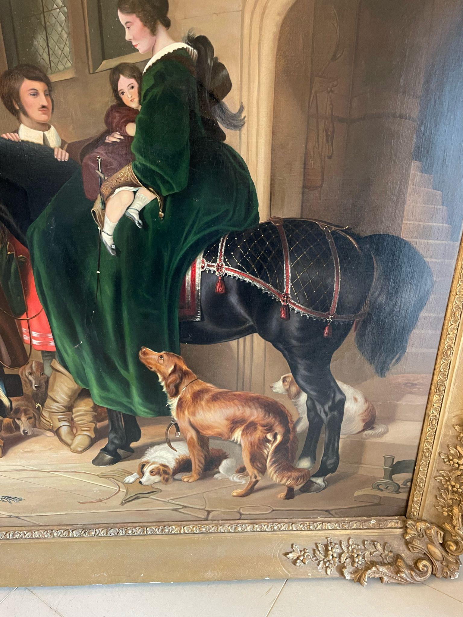An Extra Large Oil on Canvas Painting Aft. Sir Edwin Henry Landseer In Good Condition For Sale In Suffolk, GB