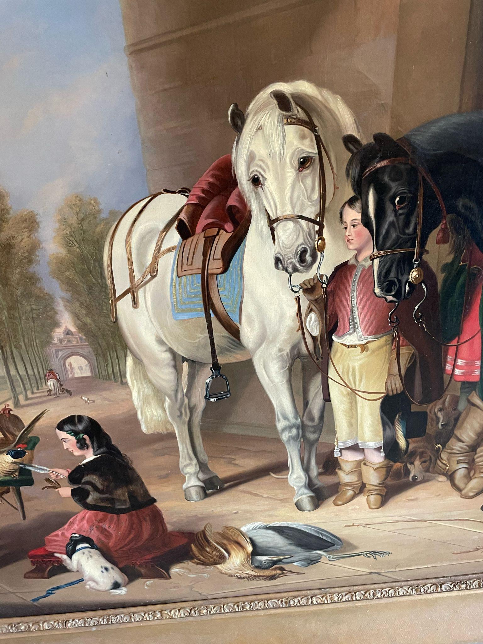 XIXe siècle Une très grande peinture à l'huile sur toile Aft. Sir Edwin Henry Landseer en vente