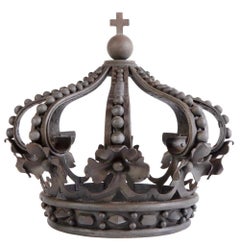 An  Extra Large Royal Wrought Iron Crown, France, Early 20th Century