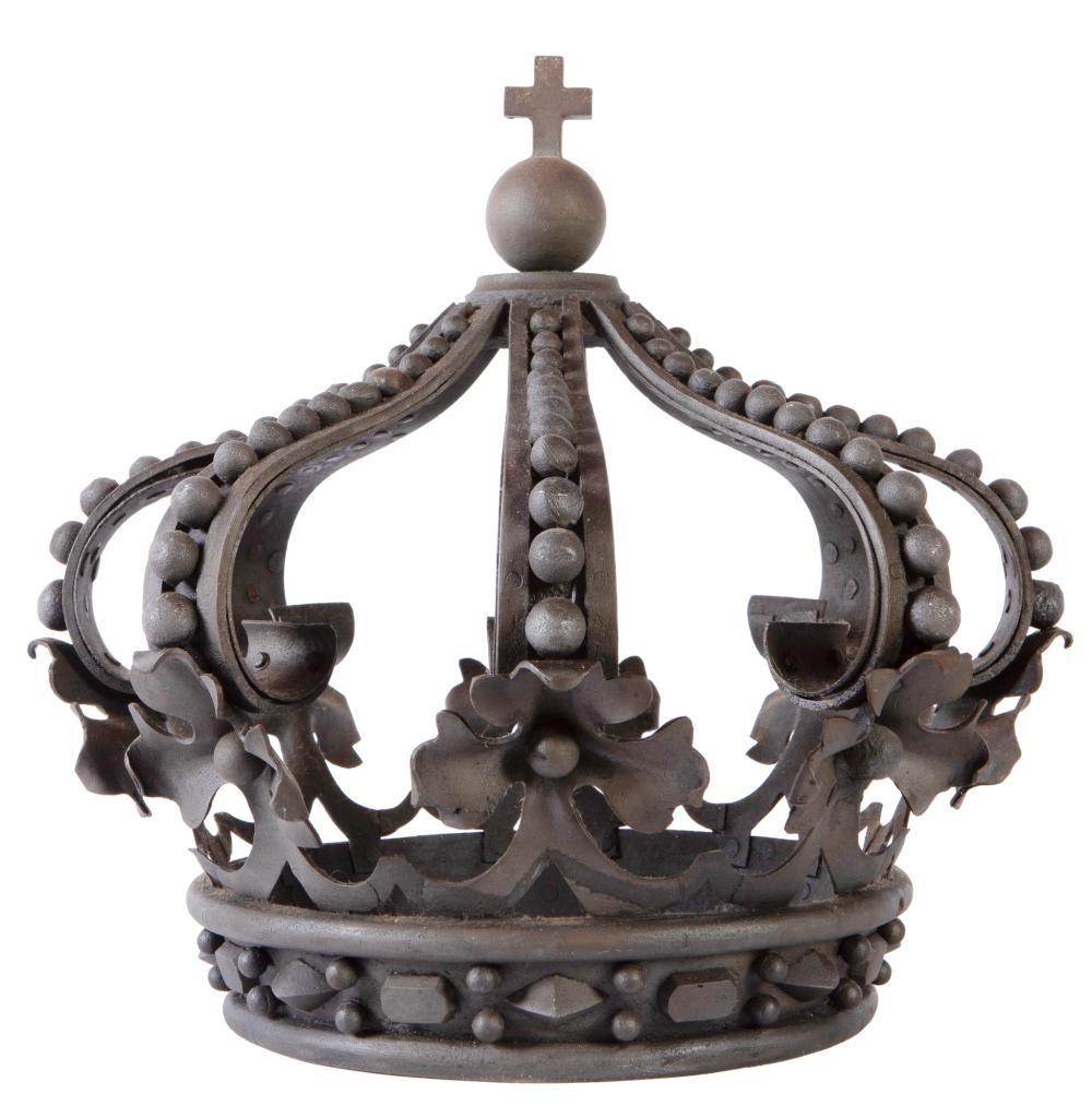 Eine  Extra große königliche Schmiedeeisenkrone, Frankreich, Anfang 20. (Französische Provence) im Angebot