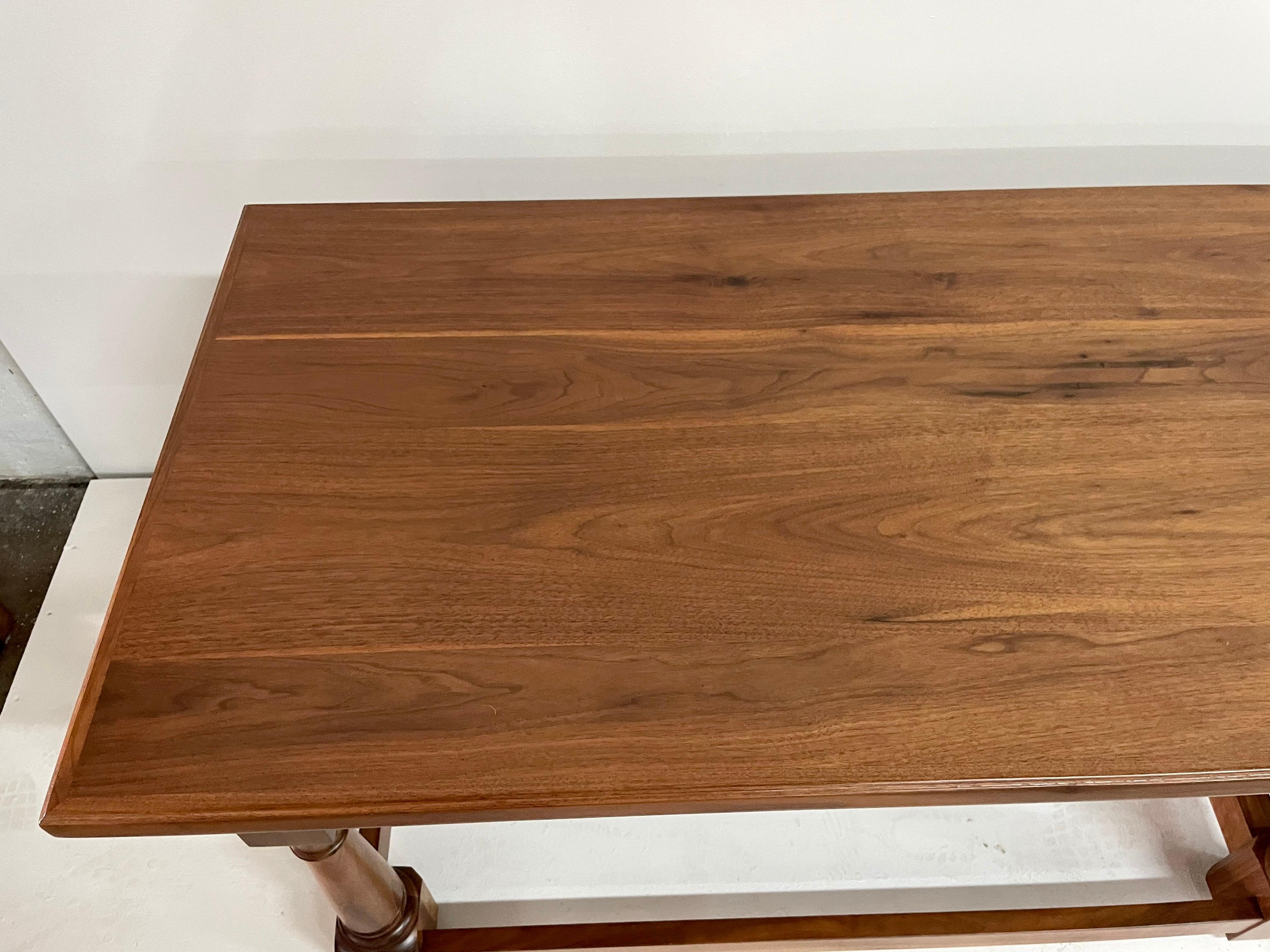 Extra Long Refectory Style Continental Walnut Table For Sale 2