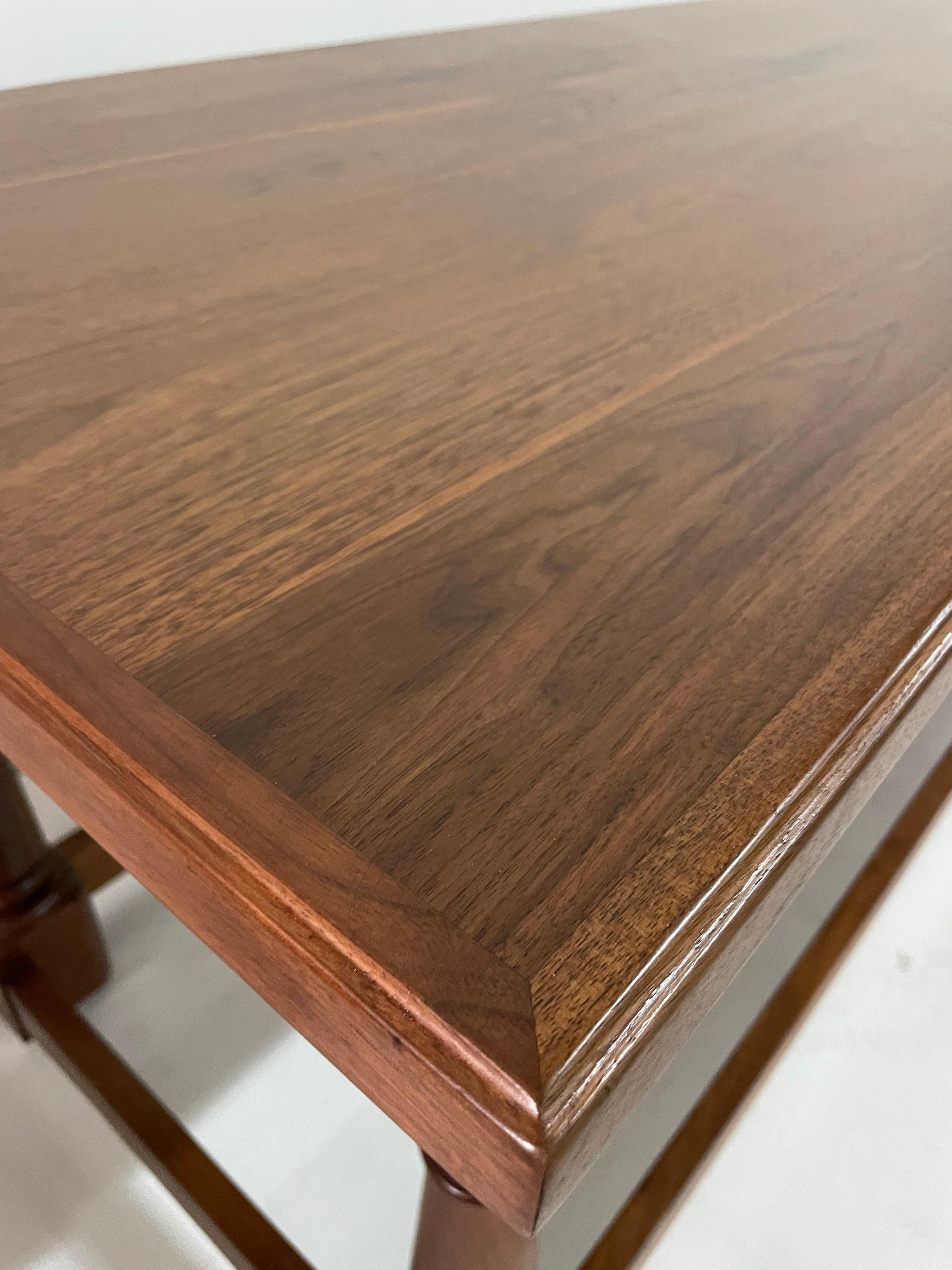 Extra Long Refectory Style Continental Walnut Table In Good Condition For Sale In East Hampton, NY