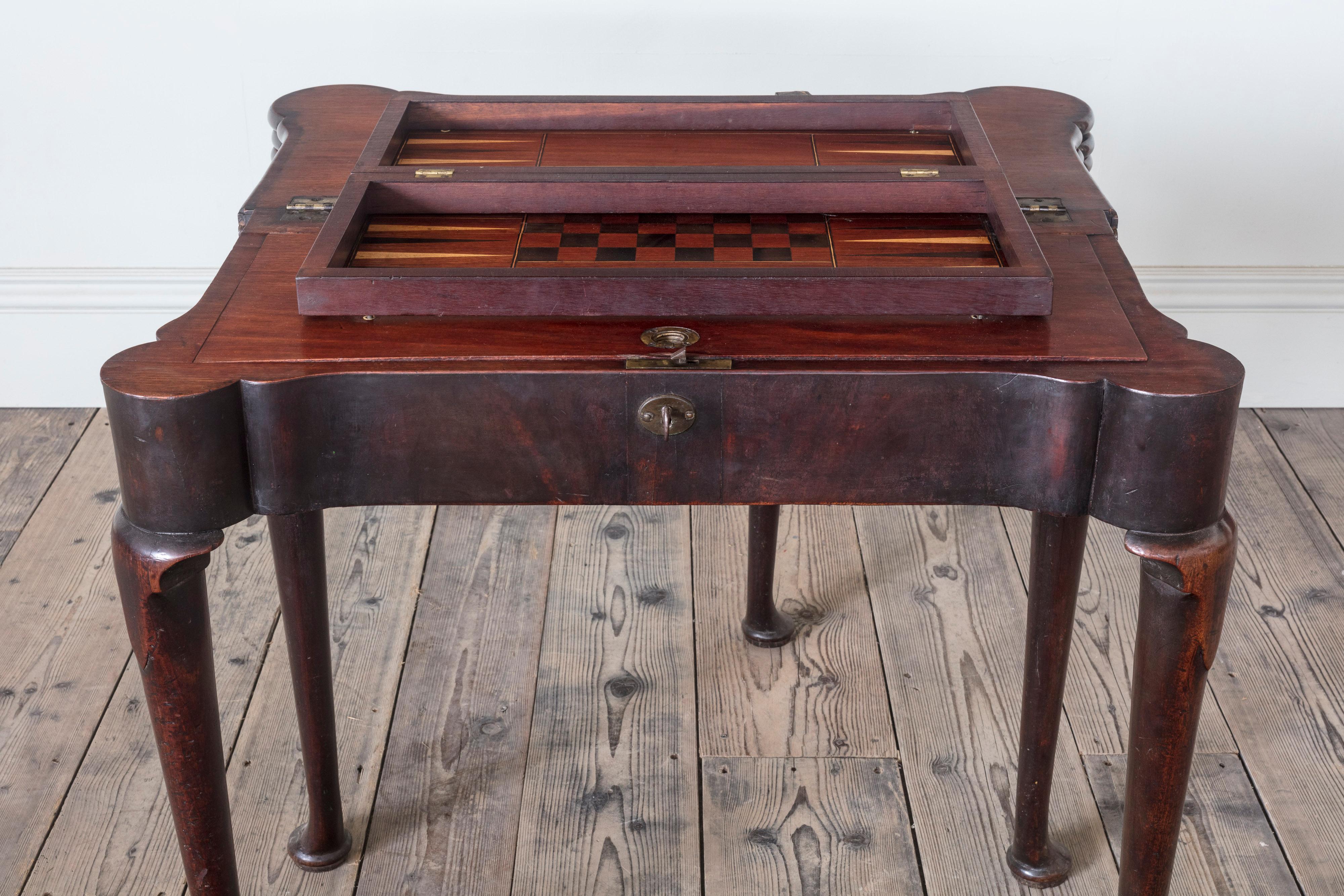 Irish An Extraordinary George I Triple Leaf Mahogany Games Table For Sale