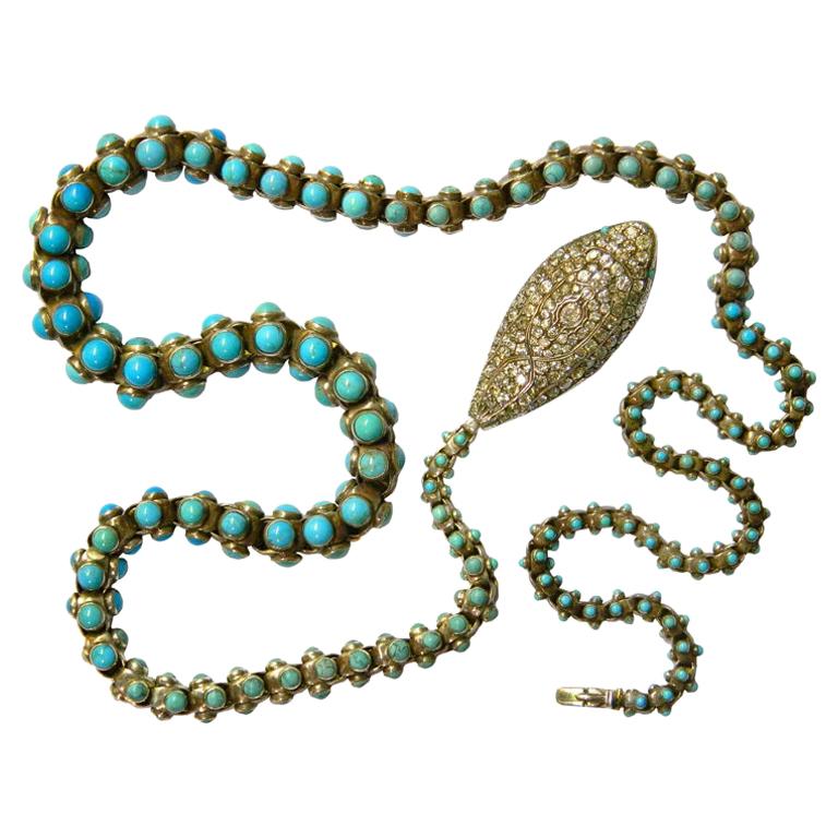 Extraordinary Victorian Snake Necklace