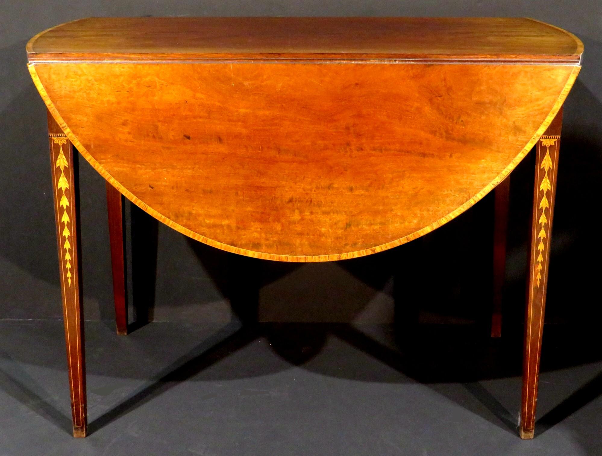 A Very Fine Inlaid Georgian Mahogany Pembroke Table, U.K. Circa 1800 In Good Condition For Sale In Ottawa, Ontario
