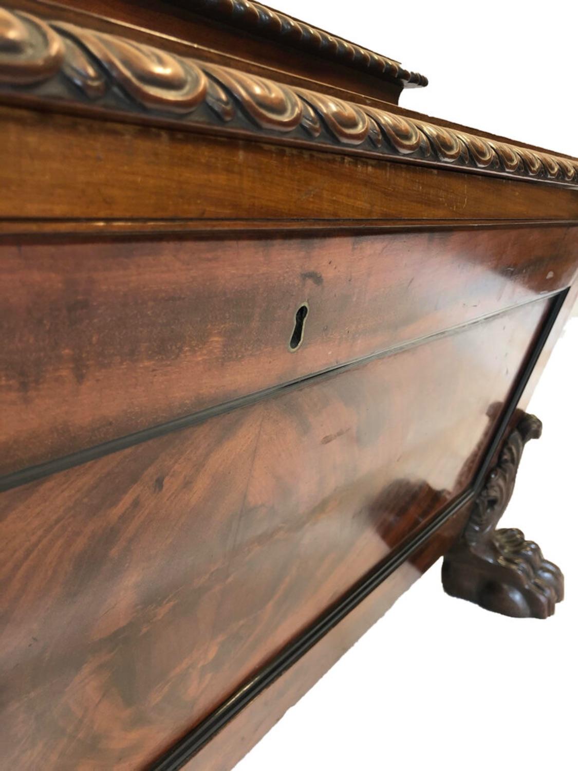 18th Century Extremely Fine Mahogany Sarcophagus Cellarette For Sale