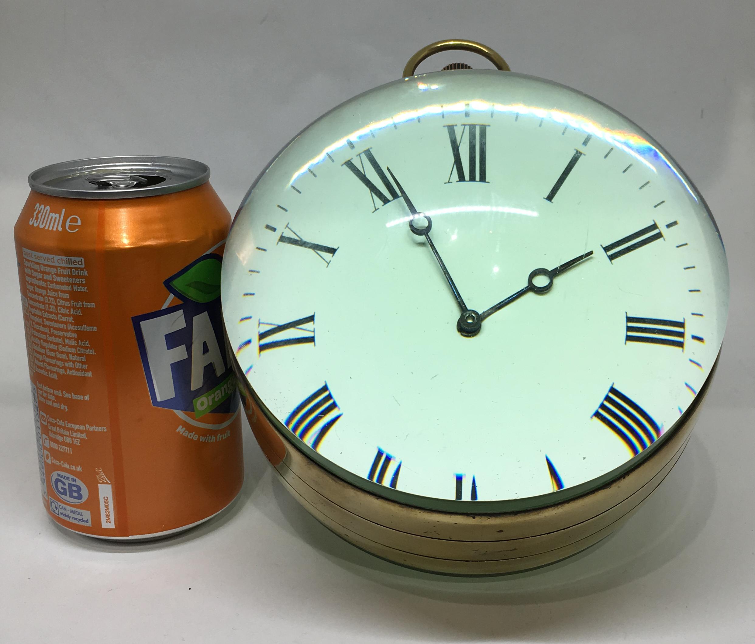 Extremely Large Edwardian 8 Day / 200 Hour Ball Clock with Roman Numerals For Sale 5