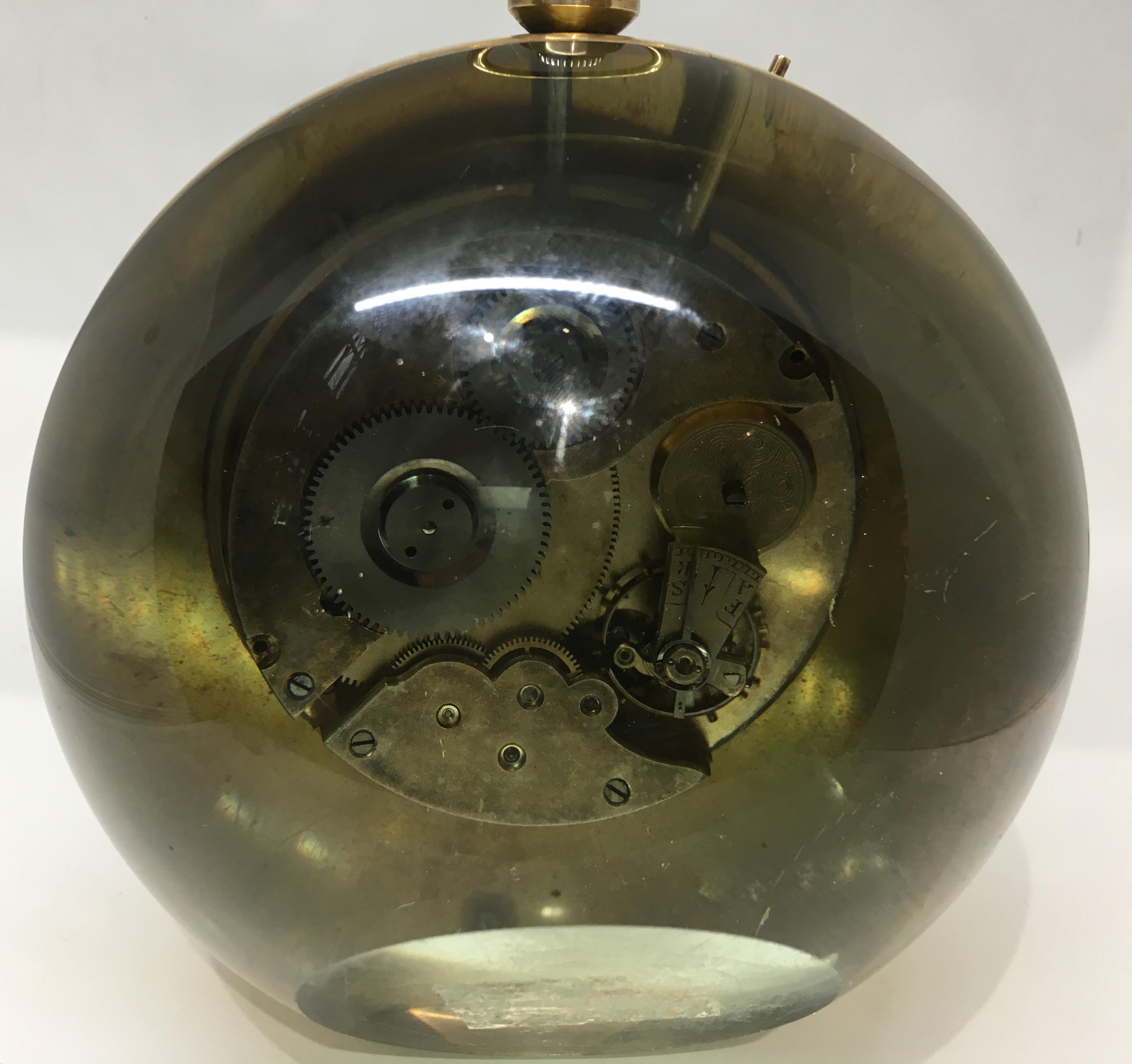 Extremely Large Edwardian 8 Day / 200 Hour Ball Clock with Roman Numerals In Good Condition For Sale In London, GB