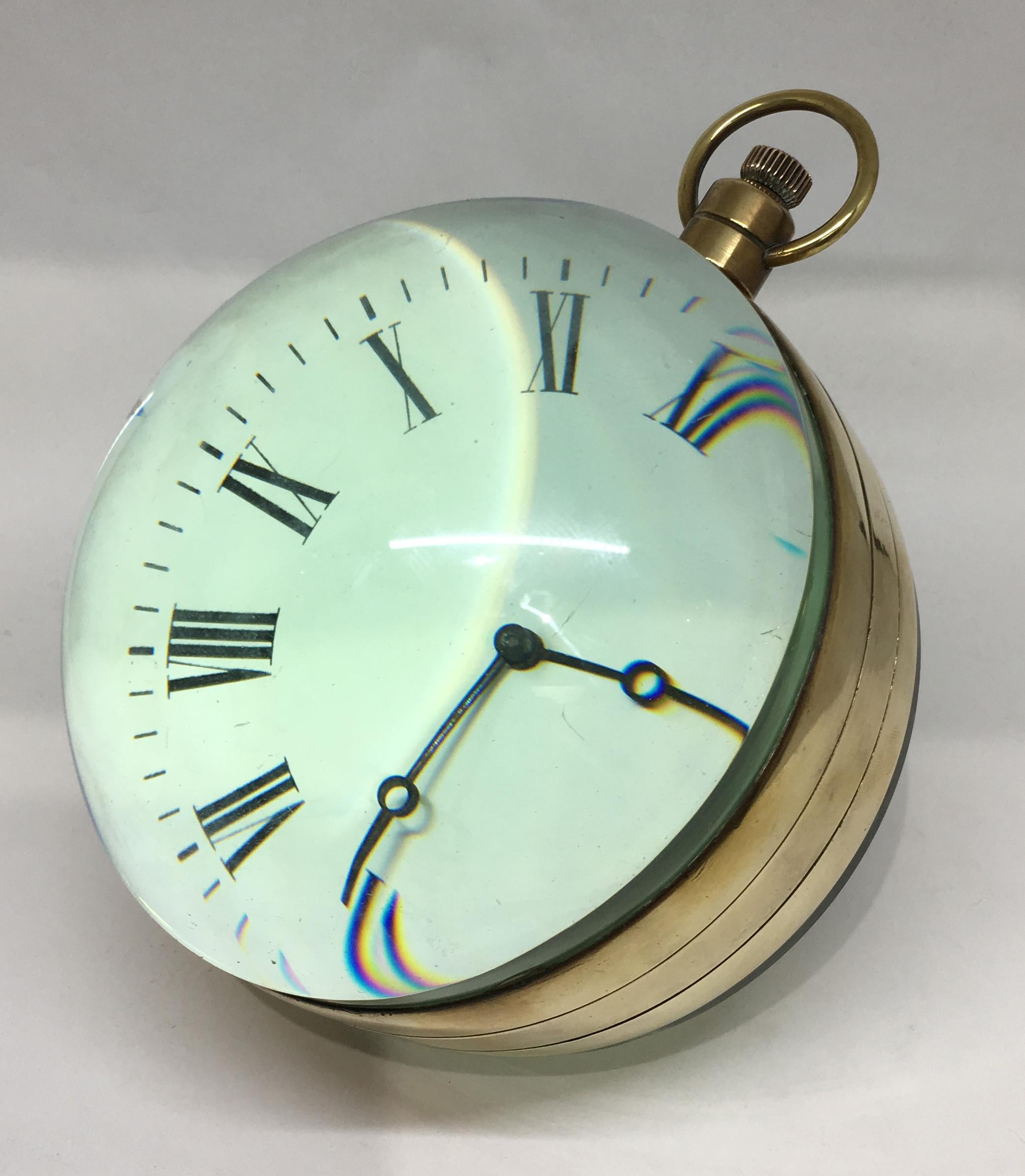 Extremely Large Edwardian 8 Day / 200 Hour Ball Clock with Roman Numerals For Sale 3