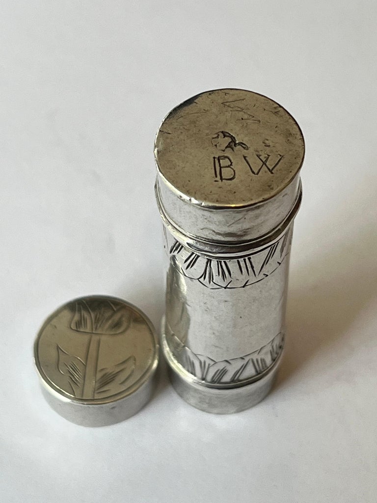 An Extremely Rare 17th Century Silver Nutmeg Grater, c.1690 For Sale at