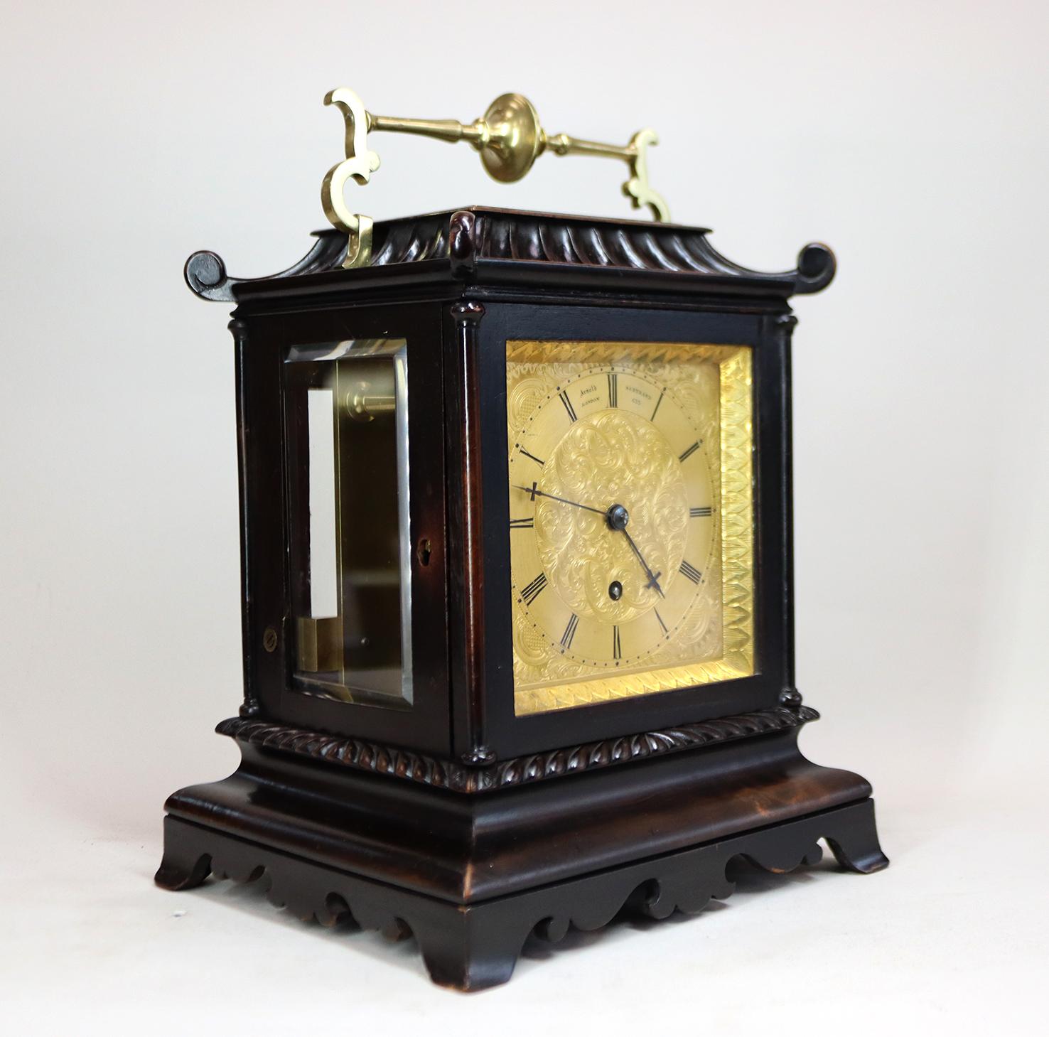 Mid-19th Century An Extremely Rare Arnold and Frodsham Carriage Timepiece For Sale