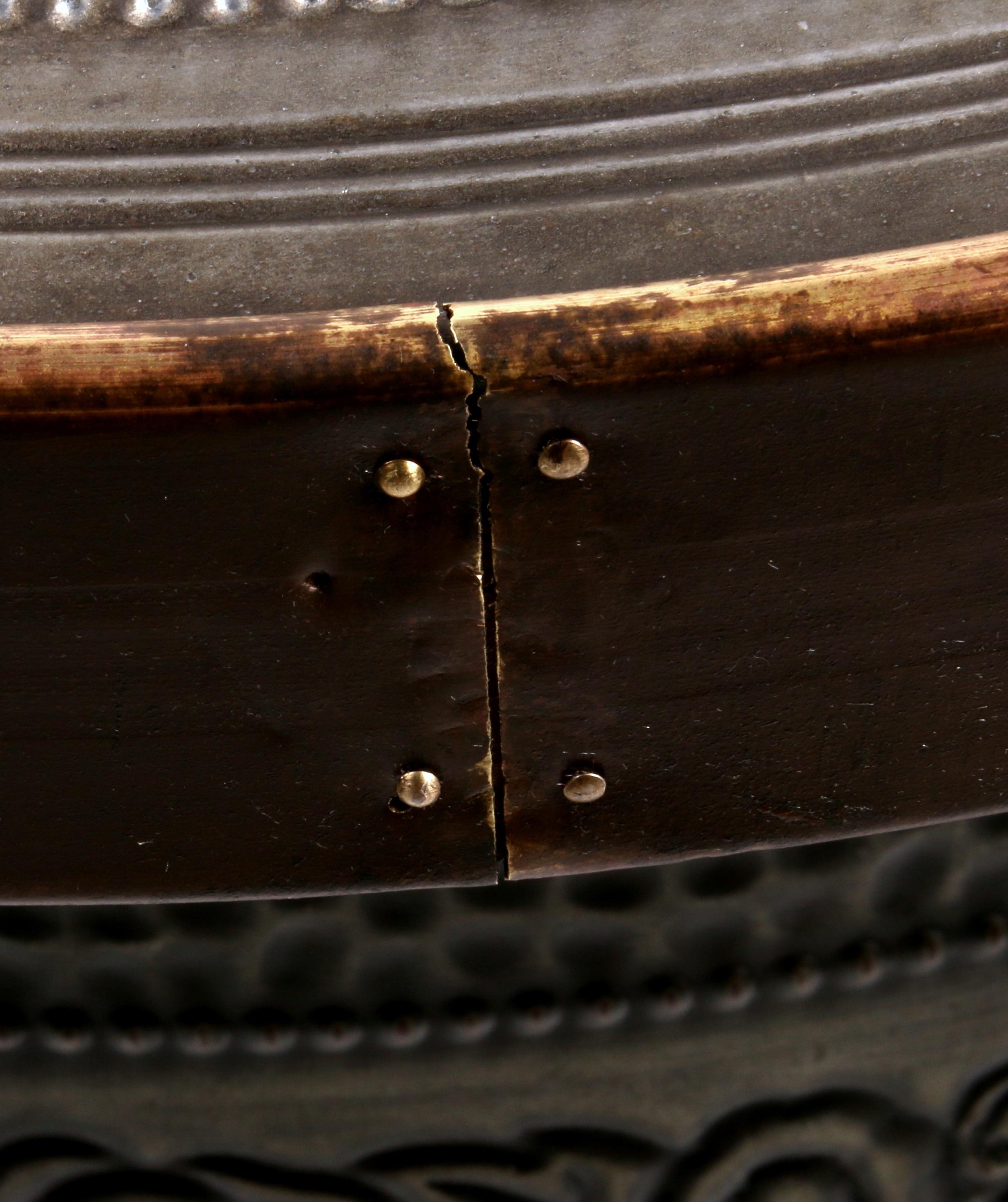 an extremely rare French Art Nouveau side table Paris ar. 1905 iron brass zinc For Sale 4