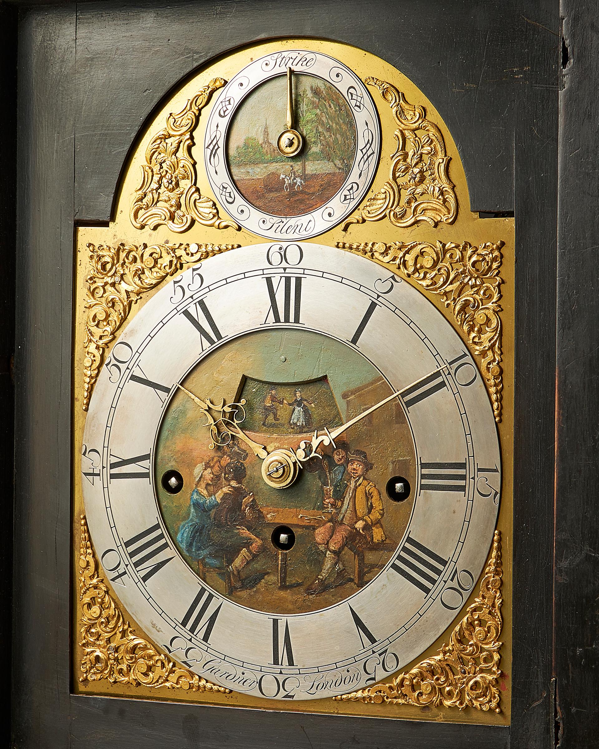 Cherry Extremely Rare George III 18th Century Quarter-Striking Bracket Clock, Signed