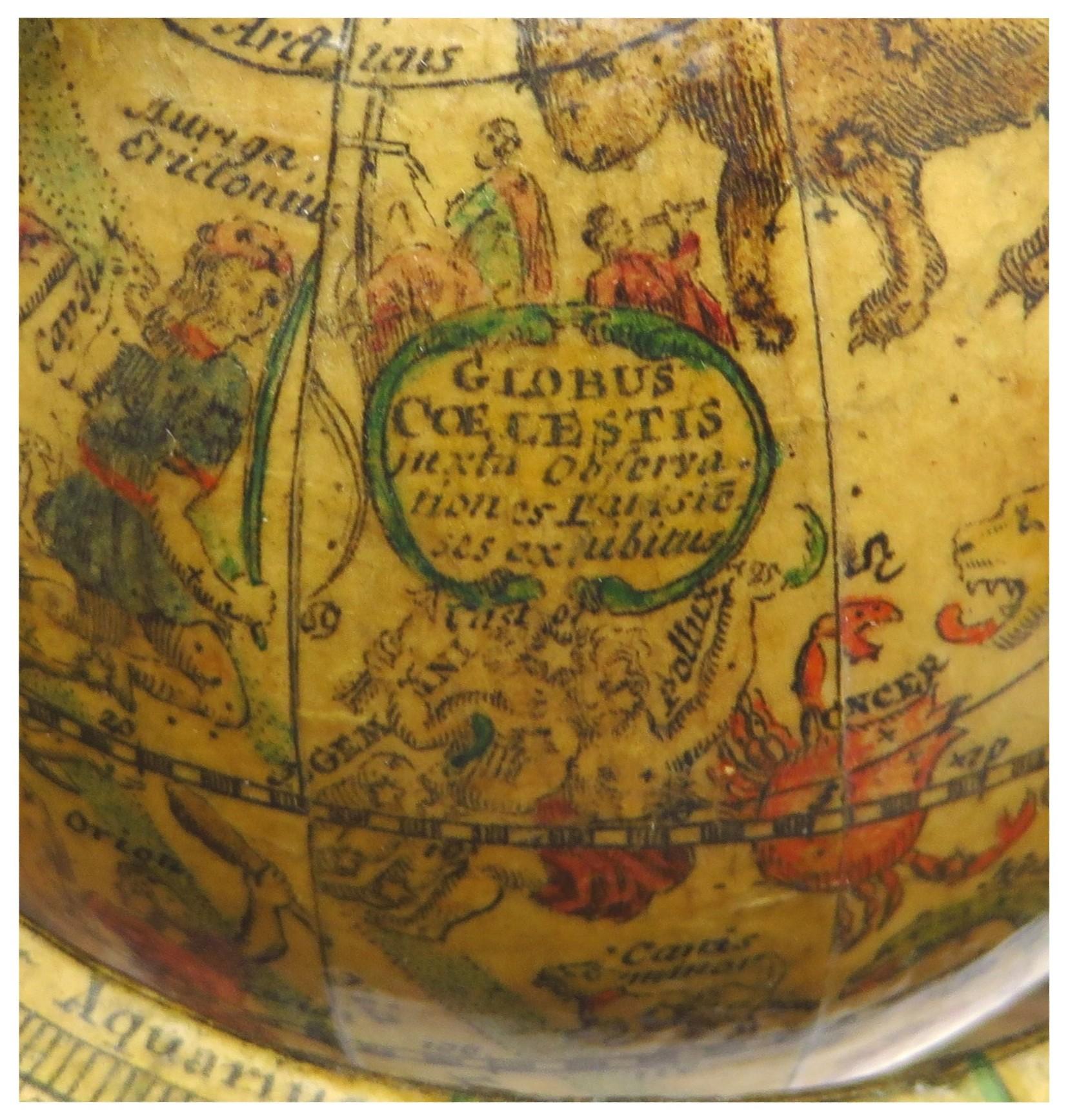 An extremely rare pair of miniature globes by Johann Baptist Homann For Sale 5
