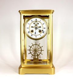 Äußerst seltene Schiffsrad-Anhänger-Uhr mit vier Glasuhr