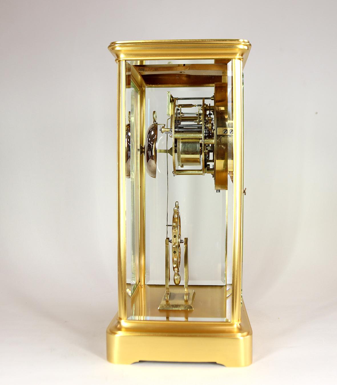 Late 19th Century An Extremely Rare Ships Wheel Pendulum Four Glass Clock For Sale