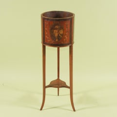 Fine Edwardian Satinwood and Mahogany Paint Decorated Planter