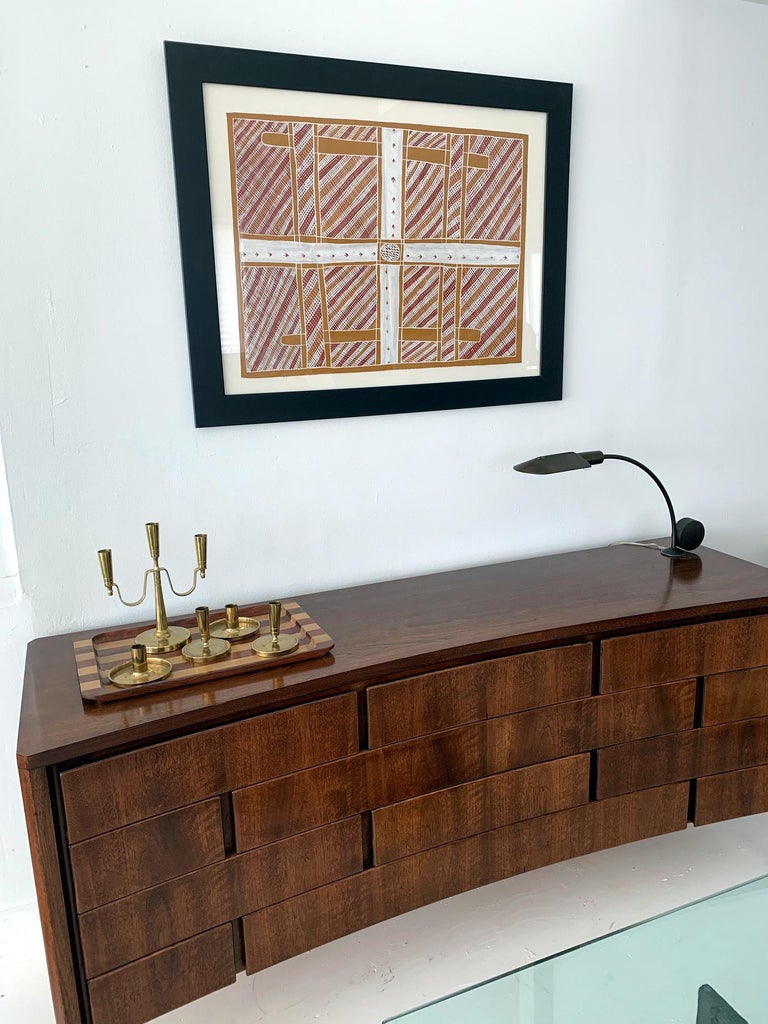 Framed Australian Aboriginal Painting from Elcho Island at 1stDibs