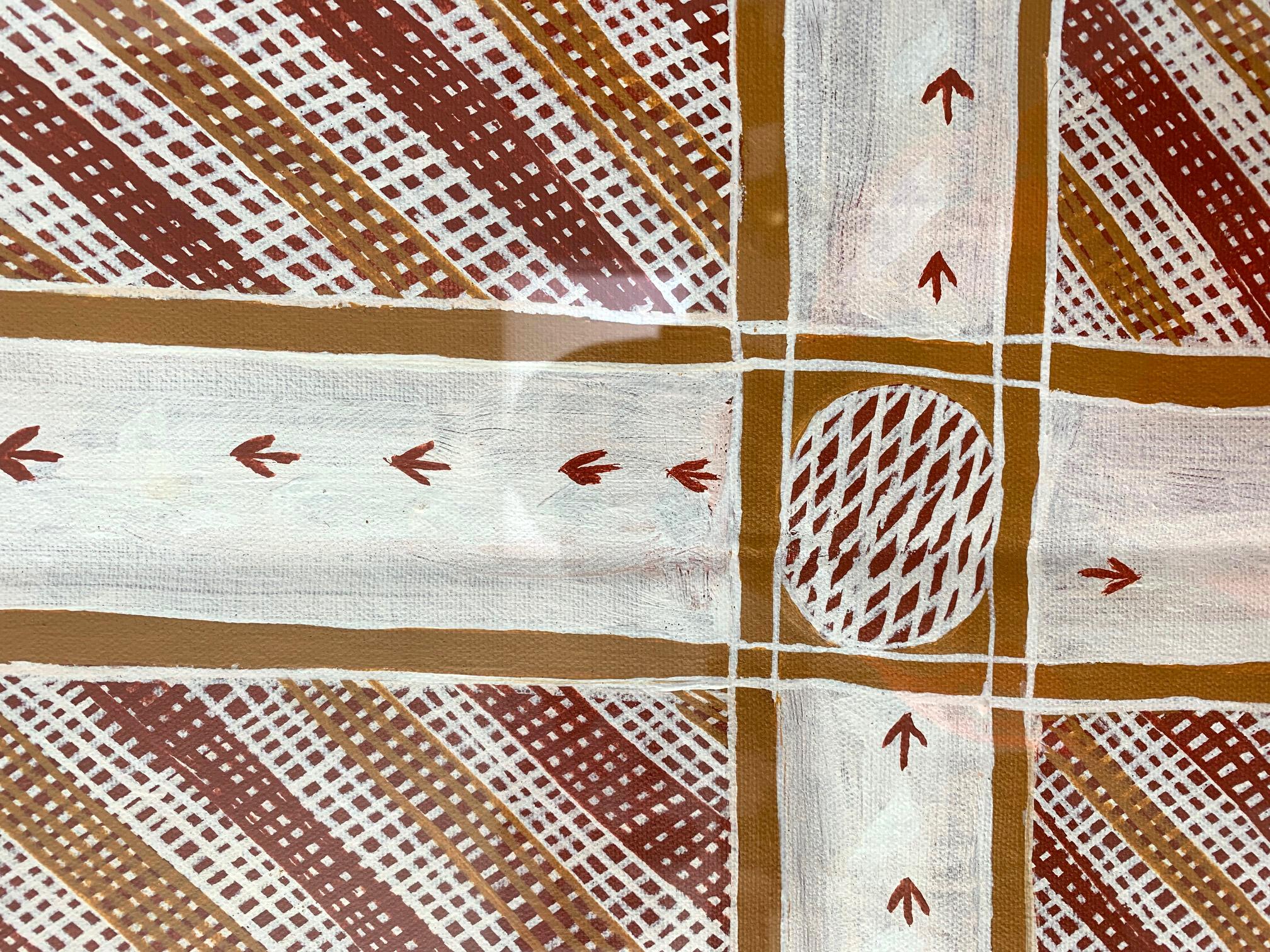 Framed Australian Aboriginal Painting from Elcho Island 1